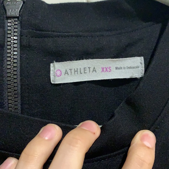 Black Athleta En Route Fit Flare A-Line Dress - Picture 4 of 9